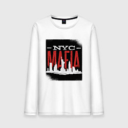 Лонгслив хлопковый мужской New York Mafia, цвет: белый