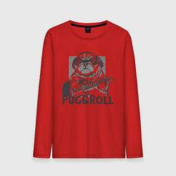 Лонгслив хлопковый мужской Pug & Roll, цвет: красный