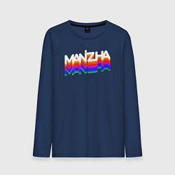 Лонгслив хлопковый мужской Певица Манижа Евровидение 2021, цвет: тёмно-синий