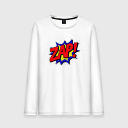Лонгслив хлопковый мужской ZAP, цвет: белый