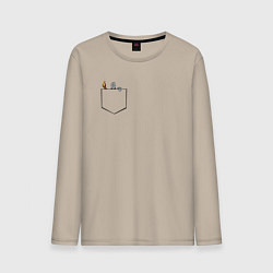 Мужской лонгслив Дарк соулс карман