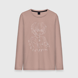 Лонгслив хлопковый мужской ROCKET Ego Trippin, цвет: пыльно-розовый