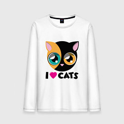 Мужской лонгслив I Love Cats