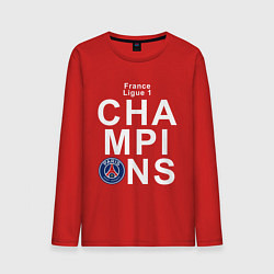 Лонгслив хлопковый мужской PSG CHAMPIONS, цвет: красный