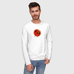 Лонгслив хлопковый мужской Карпы кои, цвет: белый — фото 2