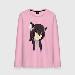 Лонгслив хлопковый мужской Neko Rem, цвет: светло-розовый