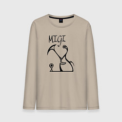 Лонгслив хлопковый мужской Migi, цвет: миндальный