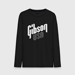 Лонгслив хлопковый мужской GIBSON USA, цвет: черный