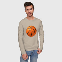Лонгслив хлопковый мужской Basketball Wu-Tang, цвет: миндальный — фото 2