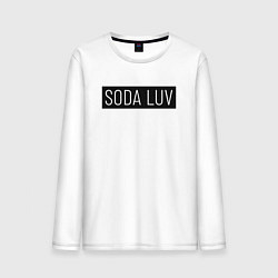 Лонгслив хлопковый мужской SODA LUV, цвет: белый