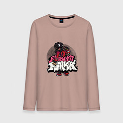 Лонгслив хлопковый мужской Friday Night Funkin A G O T I, цвет: пыльно-розовый