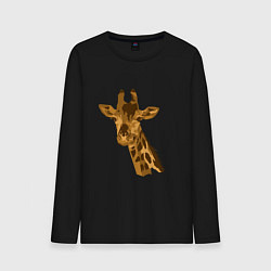 Лонгслив хлопковый мужской Жираф Жора, цвет: черный