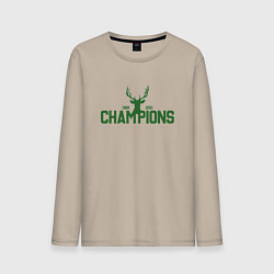 Лонгслив хлопковый мужской Bucks Champions, цвет: миндальный