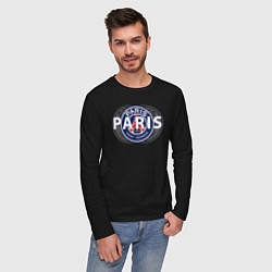 Лонгслив хлопковый мужской PSG Core Wordmark Graphic New 202223, цвет: черный — фото 2