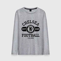 Лонгслив хлопковый мужской Chelsea Football Club, цвет: меланж