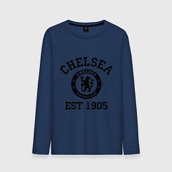 Лонгслив хлопковый мужской Chelsea 1905, цвет: тёмно-синий