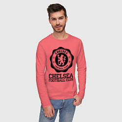 Лонгслив хлопковый мужской Chelsea FC: Emblem, цвет: коралловый — фото 2