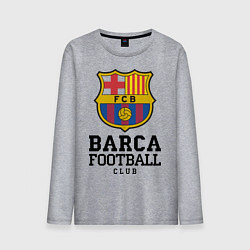 Лонгслив хлопковый мужской Barcelona Football Club, цвет: меланж