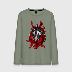 Лонгслив хлопковый мужской Spawn Эл Симмонс, цвет: авокадо