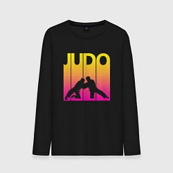 Лонгслив хлопковый мужской Judo Sport, цвет: черный