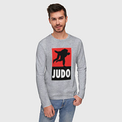 Лонгслив хлопковый мужской Judo, цвет: меланж — фото 2