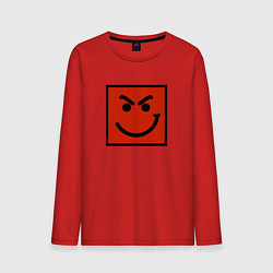 Лонгслив хлопковый мужской BON JOVI HAVE A NICE DAY SMILE LOGO, цвет: красный