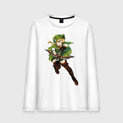 Лонгслив хлопковый мужской Zelda1, цвет: белый