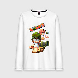 Мужской лонгслив Worms3D