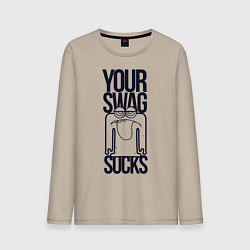 Мужской лонгслив Человечек с высунутым языком