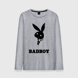 Лонгслив хлопковый мужской BAD BOY PLAYBOY, цвет: меланж