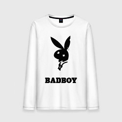 Лонгслив хлопковый мужской BAD BOY PLAYBOY, цвет: белый