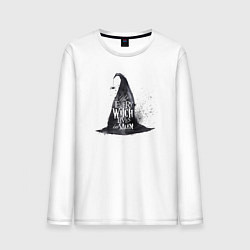 Лонгслив хлопковый мужской Белая ведьма, цвет: белый