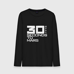 Лонгслив хлопковый мужской 30 Seconds To Mars logo, цвет: черный