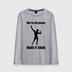 Лонгслив хлопковый мужской Zyzz Were all gonna make it, цвет: меланж
