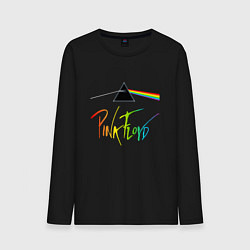 Лонгслив хлопковый мужской PINK FLOYD COLOR LOGO, цвет: черный