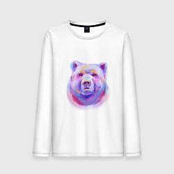 Мужской лонгслив Неоновый медведь