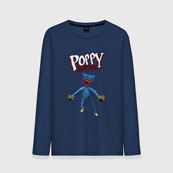 Лонгслив хлопковый мужской Poppy Playtime: Monster Huggy, цвет: тёмно-синий