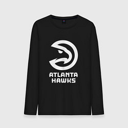 Лонгслив хлопковый мужской Атланта Хокс, Atlanta Hawks, цвет: черный
