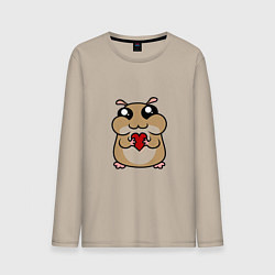Мужской лонгслив Влюбленный хомячок