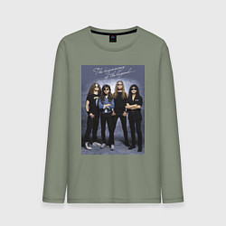 Лонгслив хлопковый мужской Ты помнишь, как всё начиналось?, цвет: авокадо