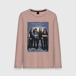 Лонгслив хлопковый мужской Ты помнишь, как всё начиналось?, цвет: пыльно-розовый