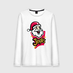 Лонгслив хлопковый мужской Santa Jingles, цвет: белый