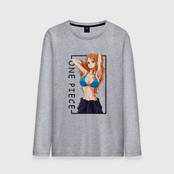 Лонгслив хлопковый мужской Нами Ван Пис, цвет: меланж