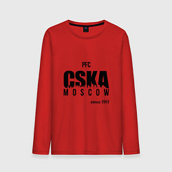 Лонгслив хлопковый мужской CSKA since 1911, цвет: красный