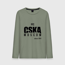 Лонгслив хлопковый мужской CSKA since 1911, цвет: авокадо