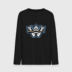 Лонгслив хлопковый мужской Wilmington sharks - baseball team, цвет: черный