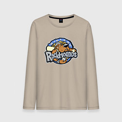 Лонгслив хлопковый мужской Midland Rockhounds - baseball team, цвет: миндальный