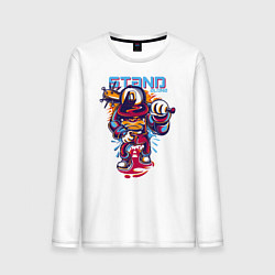 Мужской лонгслив Крутой пёс с битой хулиган