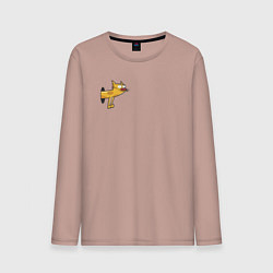 Лонгслив хлопковый мужской Кот из Котопса, цвет: пыльно-розовый