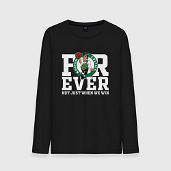 Лонгслив хлопковый мужской FOREVER NOT JUST WHEN WE WIN, BOSTON CELTICS, БОСТ, цвет: черный